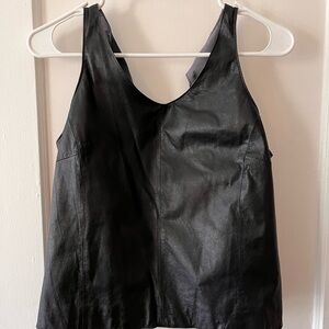 Genuine leather women’s top